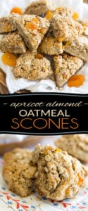 Not only are these Apricot Almond Oatmeal Scones absolutely delicious, they're also super good for you. And contrary to what you may think, they really don't take that long at all to make, either! They're perfect for breakfast, or for a quick snack!