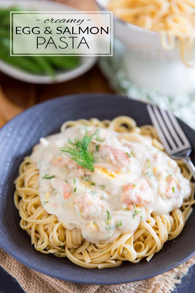 Chunks of salmon, slices of eggs, a hint of fresh dill, all brought together by a rich and creamy... cauliflower sauce, this dairy free Creamy Egg and Salmon Pasta might seem super indulgent, but it's loaded with all the good stuff that'll do your body good!