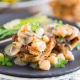 If you ever find yourserlf in need of whipping up a fancy dinner but also happen to be crunched for time, then these Seafood Toast Cups might very well save the day! They are just as tasty as they are elegant, and come together in no time at all!