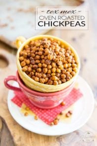 These Tex Mex Oven Roasted Chickpeas make for a uniquely delicious, healthy, easy to make and crazy addictive little snack! Perfect for any occasion, you'll want to have some on hand all the time!