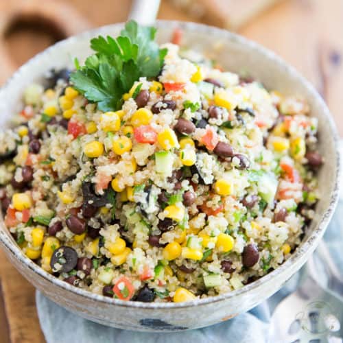 Black Bean Corn and Quinoa Salad • The Healthy Foodie