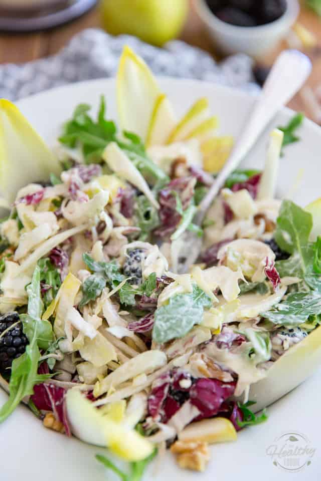 Blackberry Pear and Blue Cheese Salad by Sonia! The Healthy Foodie | Recipe on thehealthyfoodie.com