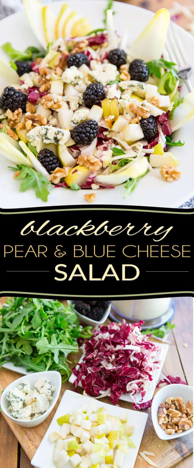 A veritable explosion of flavors, this refreshing Blackberry Pear and Blue Cheese Salad tastes so good, it might as well be candy! If you are a fan of blue cheese, then you're in for a serious treat!