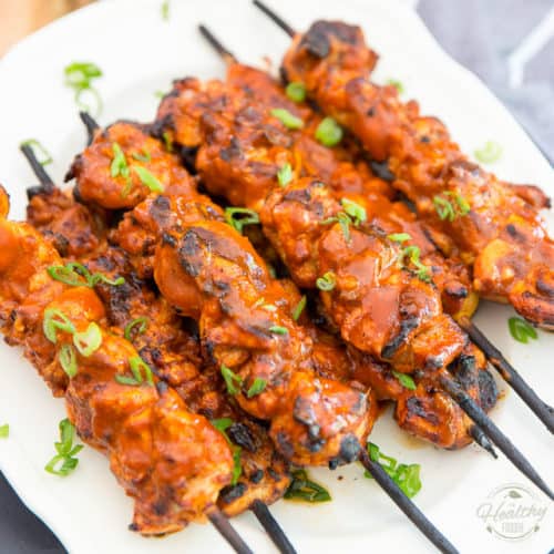 Buffalo Chicken Skewers • The Healthy Foodie