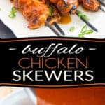 If you are a fan of Fiery Buffalo Wings, then you will be all over these Buffalo Chicken Skewers. You get all the same amazing fiery flavor, but so much more juicy, tender chicken meat per bite!