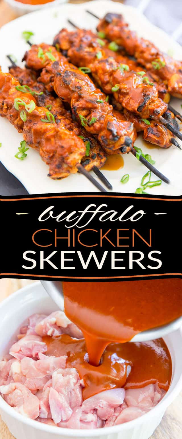 Buffalo Chicken Skewers • The Healthy Foodie