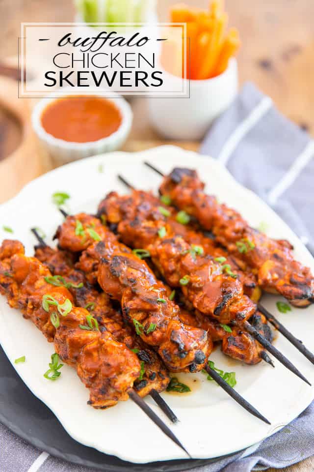 If you are a fan of Fiery Buffalo Wings, then you will be all over these Buffalo Chicken Skewers. You get all the same amazing fiery flavor, but so much more juicy, tender chicken meat per bite!