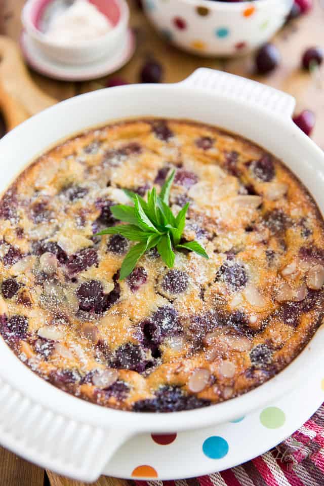 Super refreshing and easy to make, this Gluten Free Almond Cherry Clafoutis not only is delicious, but it's filled with all kinds of good stuff that'll do your body good! 
