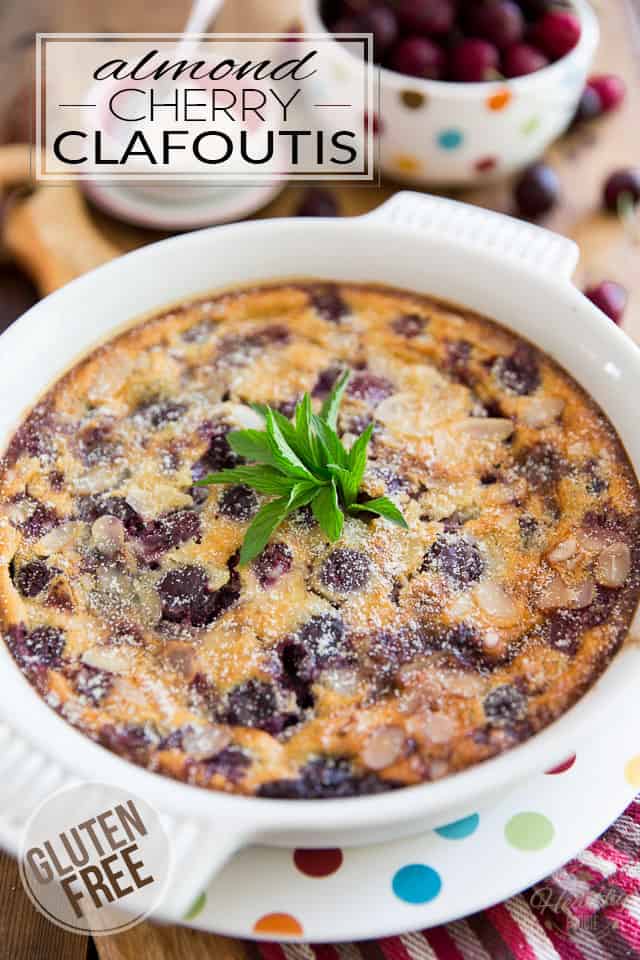 Super refreshing and easy to make, this Gluten Free Almond Cherry Clafoutis not only is delicious, but it's filled with all kinds of good stuff that'll do your body good!