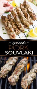 These Greek Pork Souvlaki are very easy to make and taste so crazy good, you'll want them to keep your outdoor grill occupied all summer long!