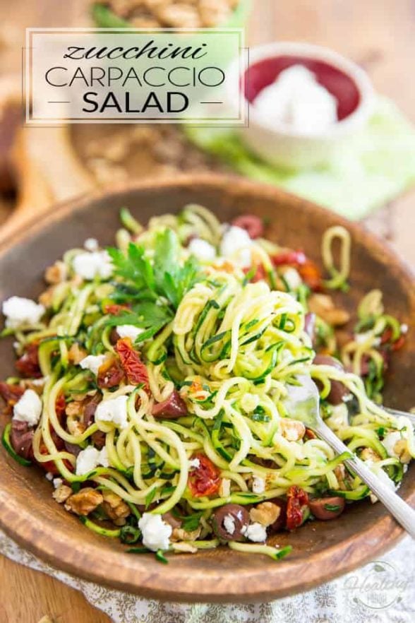 Zucchini Carpaccio Salad • The Healthy Foodie