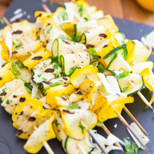Zucchini Ribbon Skewers • The Healthy Foodie