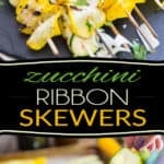 These Zucchini Ribbon Skewers are so elegant and pretty to look at, even non zucchini lovers are going to be all over them!