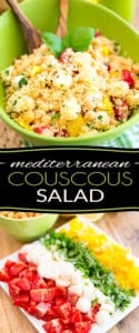 Filled with all kinds of good-for-you ingredients, this Mediterranean Couscous Salad is as quick and easy to make as it is nutritious and delicious to eat!