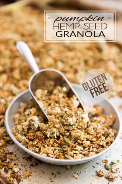 Gluten Free Pumpkin Hemp Seed Granola • The Healthy Foodie