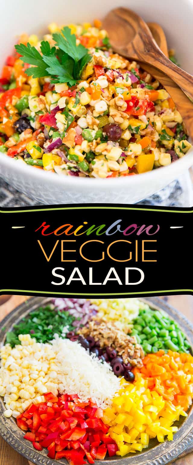 Rainbow Veggie Salad • The Healthy Foodie