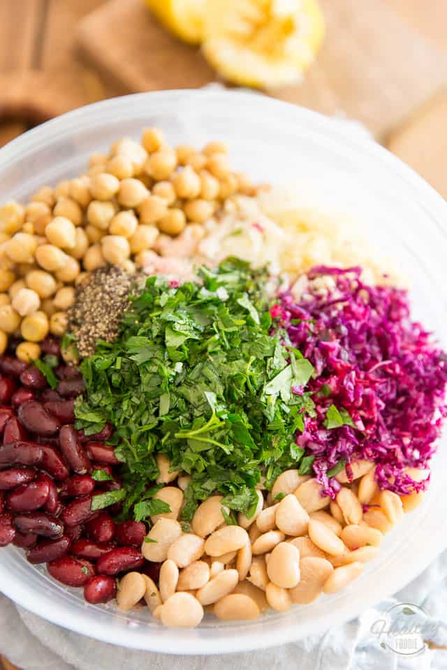 This bean salad is ready in mere minutes so it's perfect for those occasions when you have no time to cook. Not only that, but it also happens to be a simple and tasty way to add more beans to your diet! 