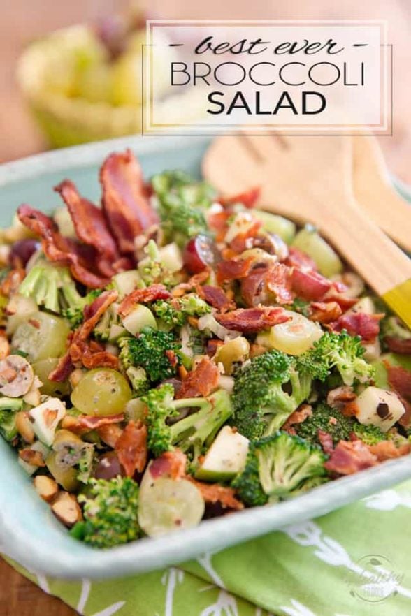 Best Ever Broccoli Grape Salad • The Healthy Foodie