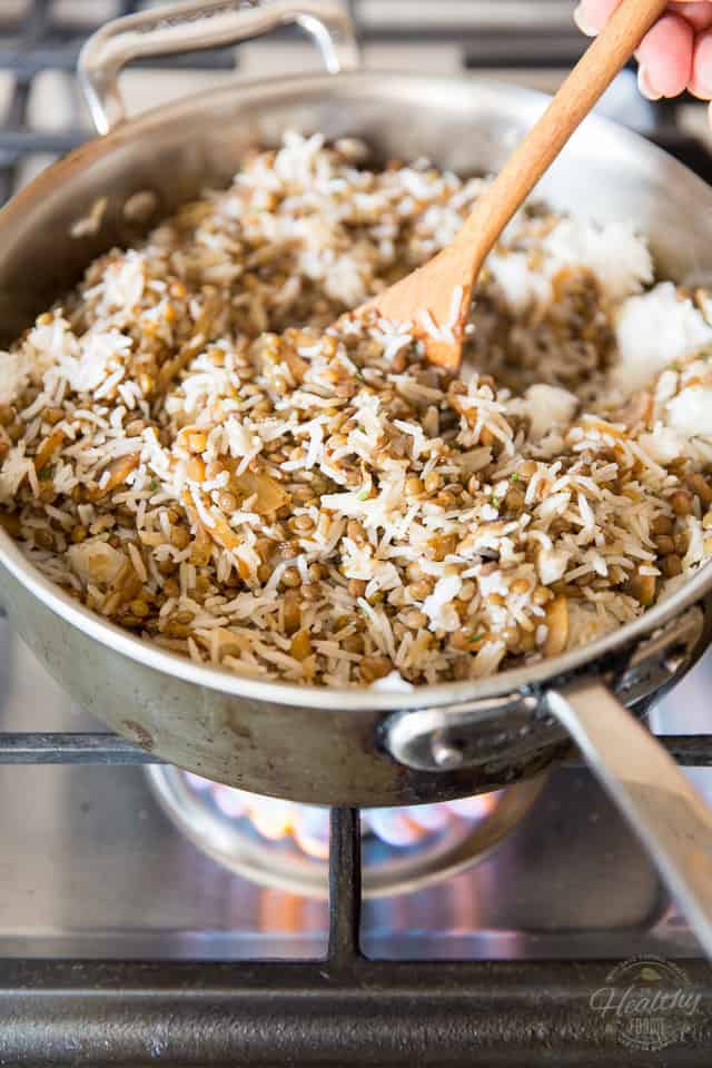 Brown Lentil and Mushroom Rice by Sonia! The Healthy Foodie | Recipe on thehealthyfoodie.com