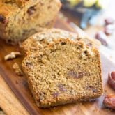 Sweetened with nothing but bananas, apple sauce and dates, this wholesome No Sugar Added Whole Wheat Banana Bread might very well become your new go to recipe! I know it's become mine!