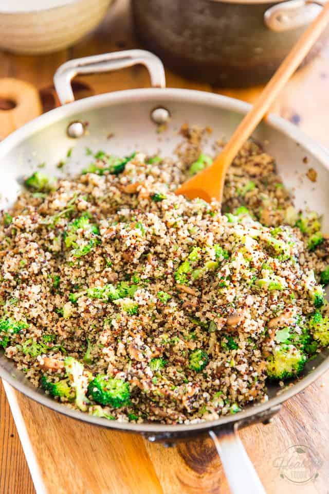 Broccoli and Mushroom Quinoa by Sonia! The Healthy Foodie | Recipe on thehealthyfoodie.com
