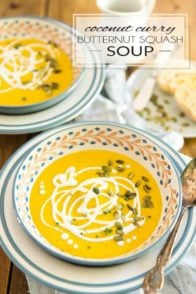 So easy to make, so silky smooth and creamy, this Coconut Curry Butternut Squash Soup is guaranteed to warm your body and soul with every bite!