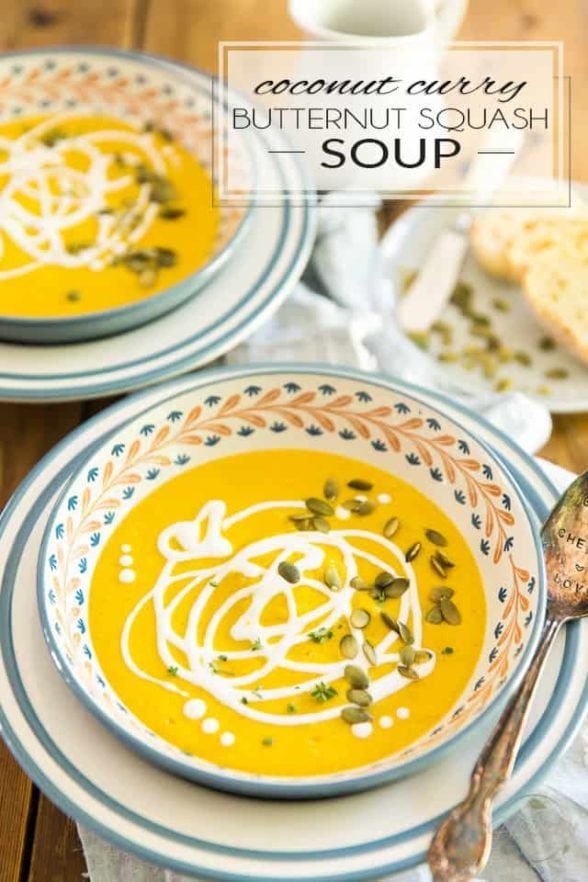 Coconut Curry Butternut Squash Soup • The Healthy Foodie