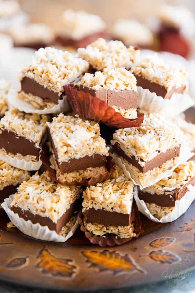 Free of gluten and of refined sugar, these Dark Chocolate Coconut Squares are filled with nothing but wholesome ingredients. But they taste so good, no one will ever believe it. But really... who needs to know, right?