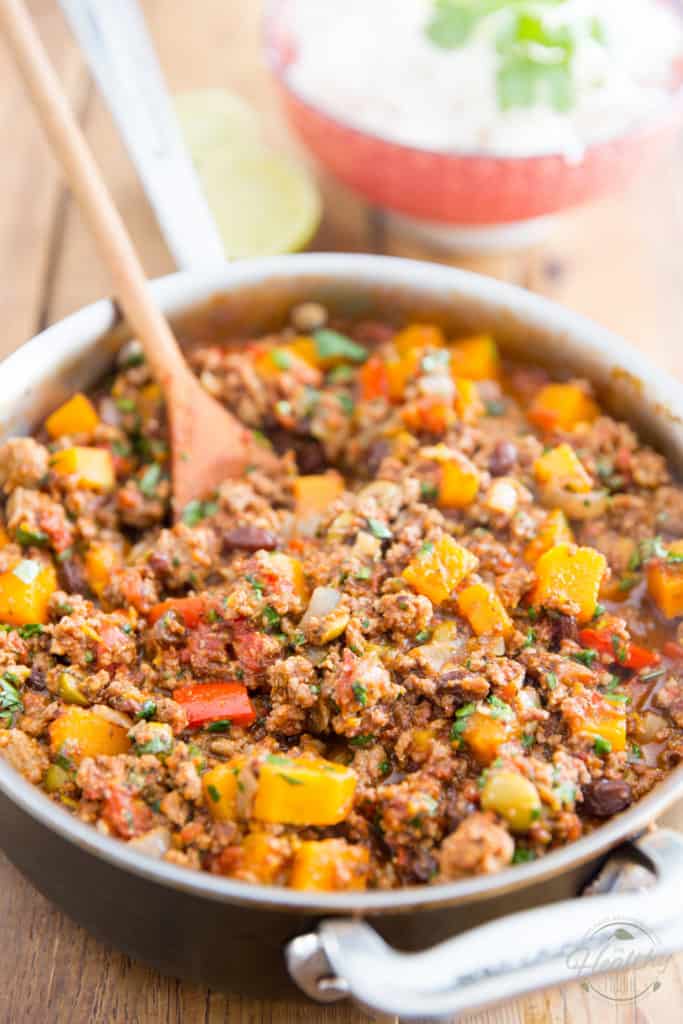 Costa Rican Butternut Squash Picadillo • The Healthy Foodie