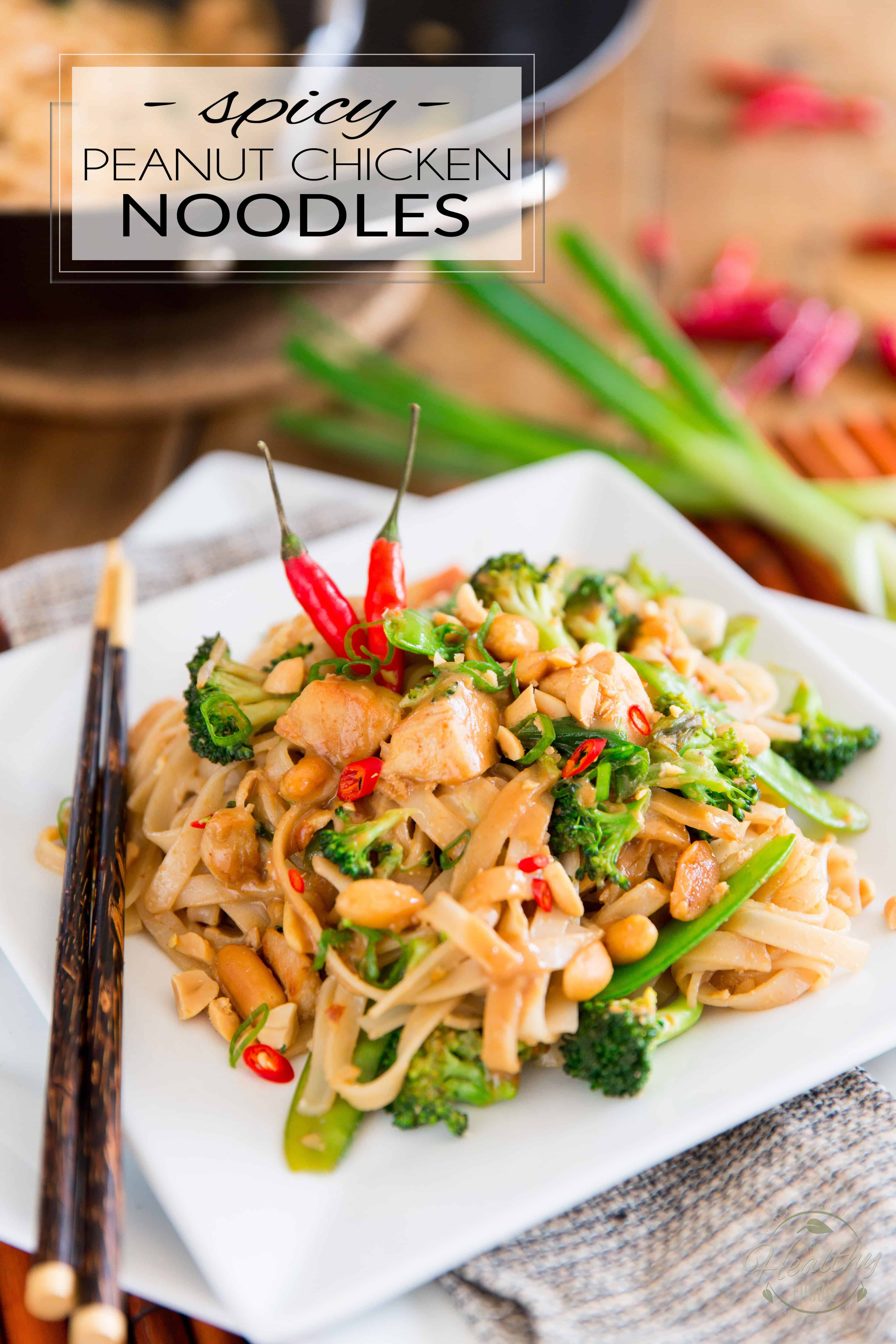 Spicy Peanut Chicken Noodles