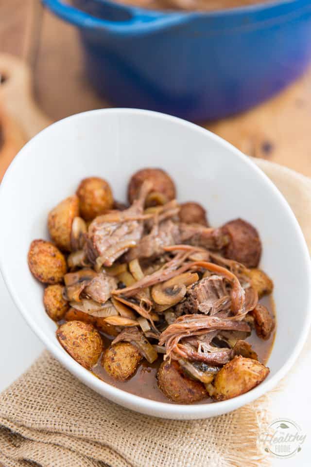 Hearty Braised Beef Poutine by Sonia! The Healthy Foodie | Recipe on thehealthyfoodie.com
