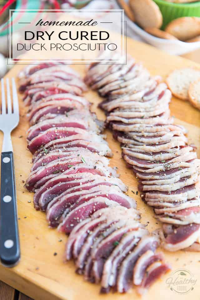 This Homemade Dry Cured Duck Prosciutto is an interesting spin on traditional prosciutto that can be easily made at home with only a few simple ingredients. No special equipment required! 