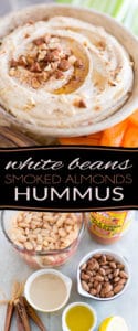 Fan of hummus? This White Beans Smoked Almonds Hummus is a stellar and delectable change from your traditional beloved chickpea dip. It'll have you fall in love at first bite!