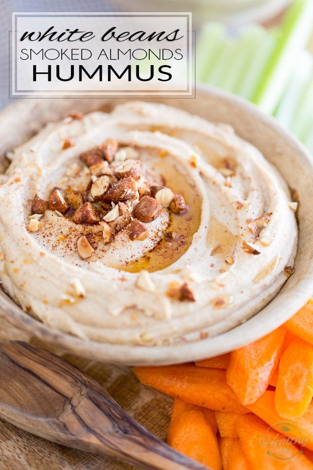 Fan of hummus? This White Beans Smoked Almonds Hummus is a stellar and delectable change from your traditional beloved chickpea dip. It'll have you fall in love at first bite!