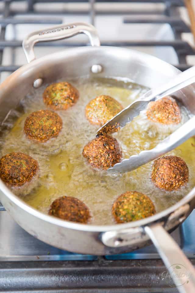 Crispy Homemade Falafel with Garlic Tahini Sauce by Sonia! The Healthy Foodie | Recipe on thehealthyfoodie.com