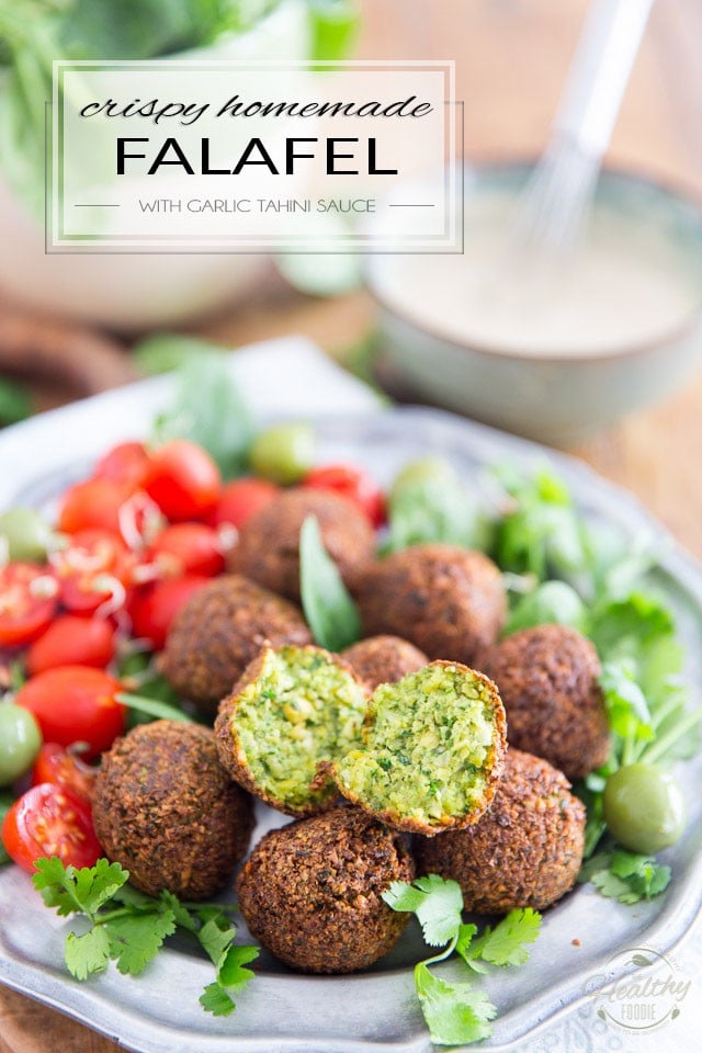 Homemade Falafel is SO much better! Learn how to make this deliciously crispy, light and fluffy chickpea fritter the right way, from scratch, with good wholesome and nutritious ingredients! It's much easier than you think! 