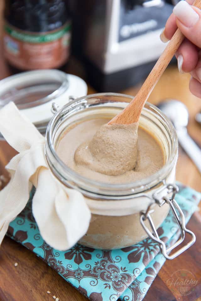Tahini, aka sesame paste, is a very common ingredient in Mediterranean cuisine and has many uses in the kitchen. Not only is it an essential component in making hummus, or baba ganoush, but it's also fantastic in dressings, sauces and countless recipes!
