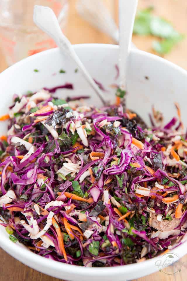 Kaleslaw - A Mixed Cabbage Salad by Sonia! The Healthy Foodie | Recipe on thehealthyfoodie.com