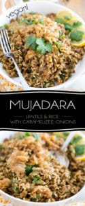 Mujadara is a super simple yet crazy comforting Lebanese dish made with lentils and rice which are slowly simmered with caramelized onions, then tossed with fresh cilantro and served topped with even more caramelized onions! Stunning on its own, or as a side!
