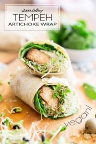 Tired of the same old wrap combinations? I've got something totally different and wholeheartedly delicious for you. Try this Smoky Tempeh Artichoke Wrap once, you'll get cravings for it for the rest of your life...