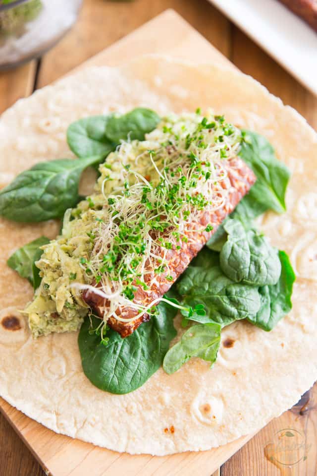 Smoky Tempeh Artichoke Wrap by Sonia! The Healthy Foodie | Recipe on thehealthyfoodie.com