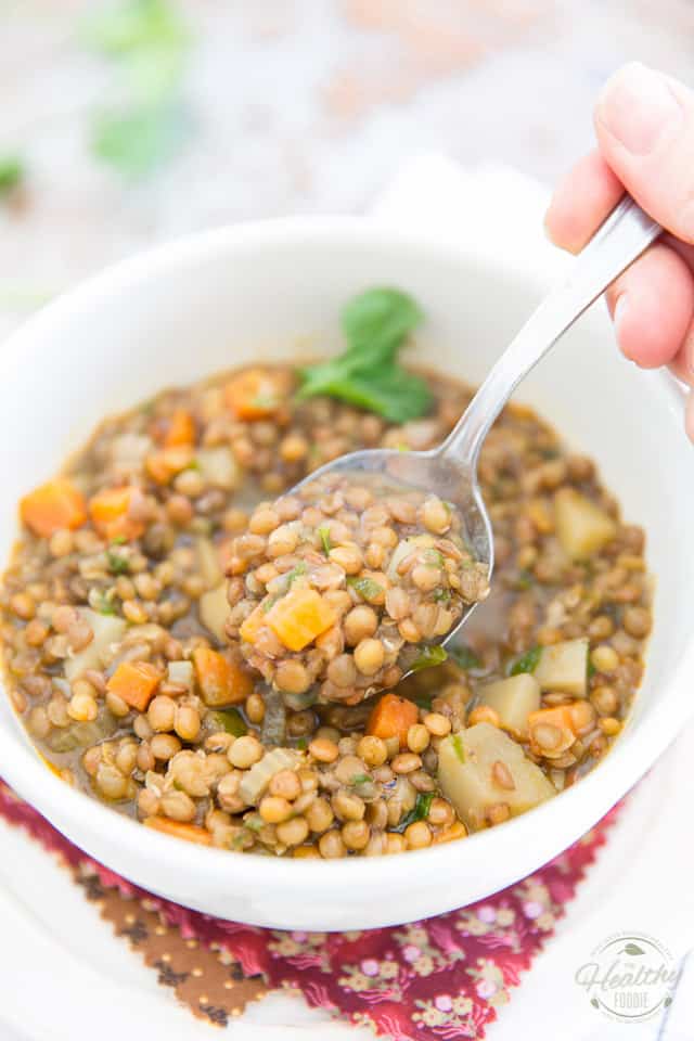 Don't settle for canned soup; homemade is so much better - and saves cans, too! Plus, this one-pot Vegan Vegetable Lentil Soup recipe is so easy to make and tastes so good, it's undoubtebly going to become a family favorite!