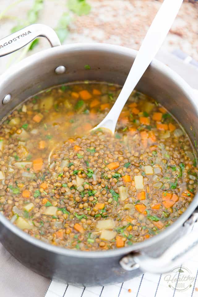Don't settle for canned soup; homemade is so much better - and saves cans, too! Plus, this one-pot Vegan Vegetable Lentil Soup recipe is so easy to make and tastes so good, it's undoubtebly going to become a family favorite!