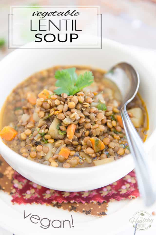 Don't settle for canned soup; homemade is so much better - and saves cans, too! Plus, this one-pot Vegan Vegetable Lentil Soup recipe is so easy to make and tastes so good, it's undoubtebly going to become a family favorite!