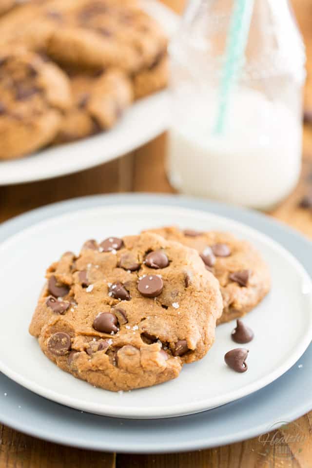 Treat yourself to one of these Vegan Peanut Butter Chocolate Chip Cookies. They're soft and tender and filled with tons of chocolate goodness submerged in subtle notes of rich and buttery peanut butter. 