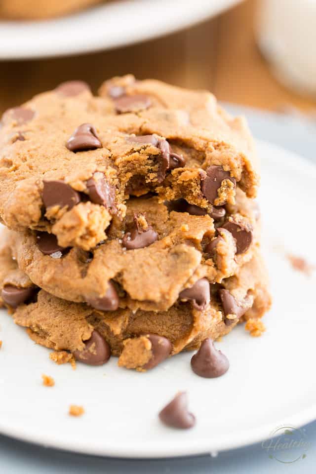 Treat yourself to one of these Vegan Peanut Butter Chocolate Chip Cookies. They're soft and tender and filled with tons of chocolate goodness submerged in subtle notes of rich and buttery peanut butter.