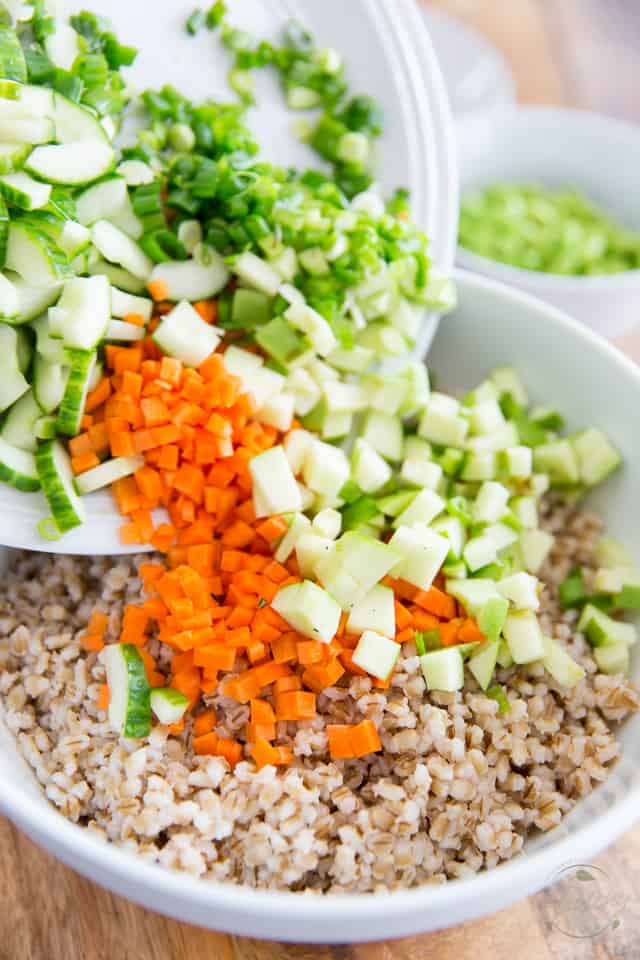 Veggie Barley Salad by Sonia! The Healthy Foodie | Recipe on thehealthyfoodie.com