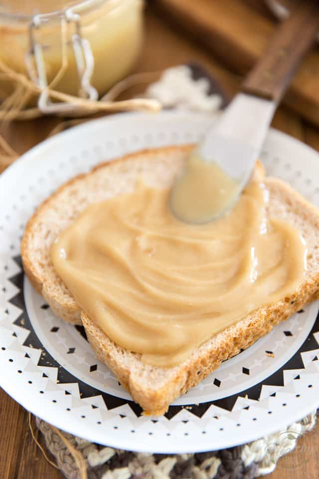 Cashew Maple Spread laid on thick on a slice of bread