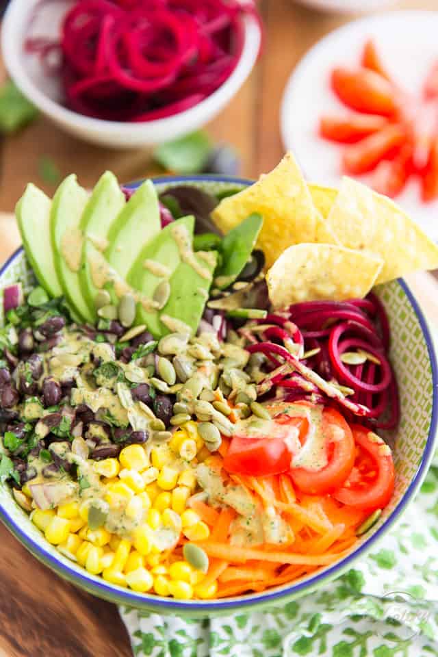 This Mexicano Power Bowl is a total fiesta of flavors, textures and even temperatures... it's warm, it's cold, It's creamy, crunchy, crisp, tangy, sour, spicy and smoky, and all at once! It'll flat out have you Olé, Olé! 