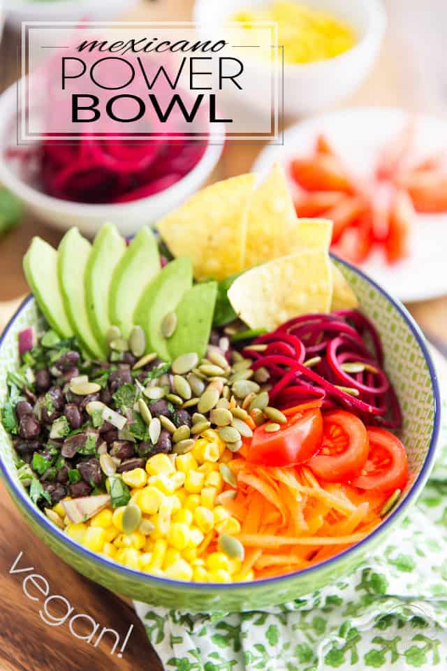 This Mexicano Power Bowl is a total fiesta of flavors, textures and even temperatures... it's warm, it's cold, It's creamy, crunchy, crisp, tangy, sour, spicy and smoky, and all at once! It'll flat out have you Olé, Olé! 
